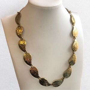 Anne Dick Artisan Sculptural Leaf Necklace